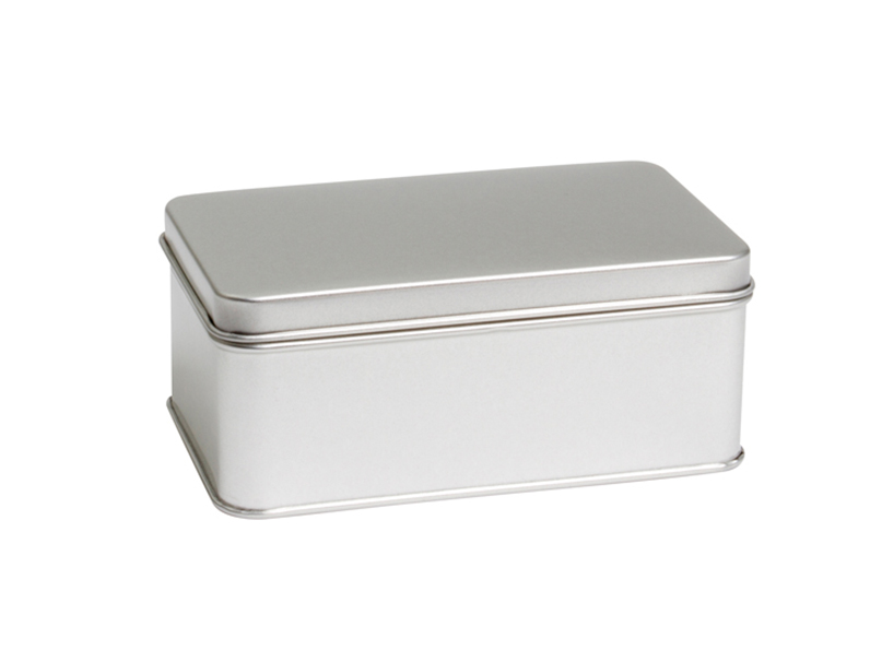 113 x 67 x 46 mm rectangular silver tin