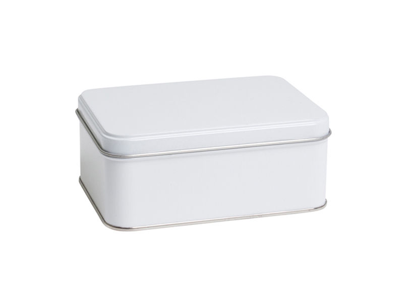 132 x 92 x 53 mm rectangular tin white