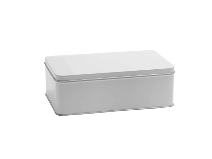 208 x 132 x 70 mm rectangular tin white