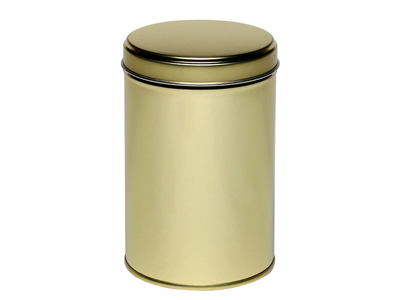 Ø 86 x 130 mm round tin shiny gold