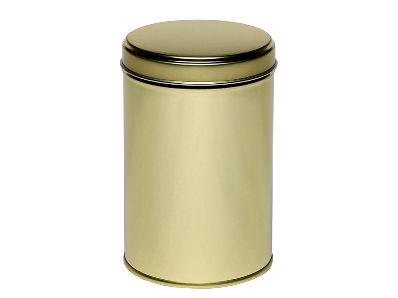 Ø 86 x 130 mm rond blik glanzend goud